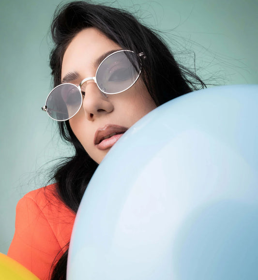 Almond Silver Lente azzurro-rosa