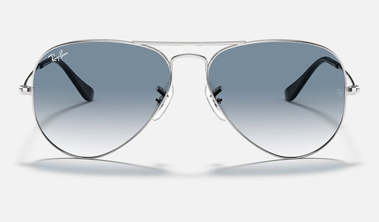 RB3025 Aviator Large Metal Silver